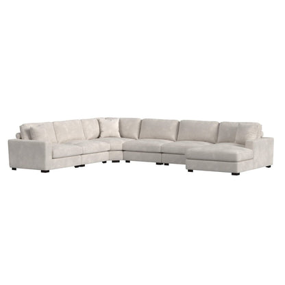 Mesa Modular 7PC Sectional Set with RHF Chaise in Steno Beige