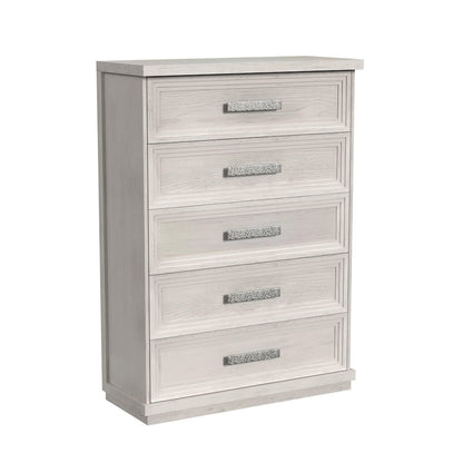 Rhiannon Queen Storage 5PC Bedroom Set in Antique White
