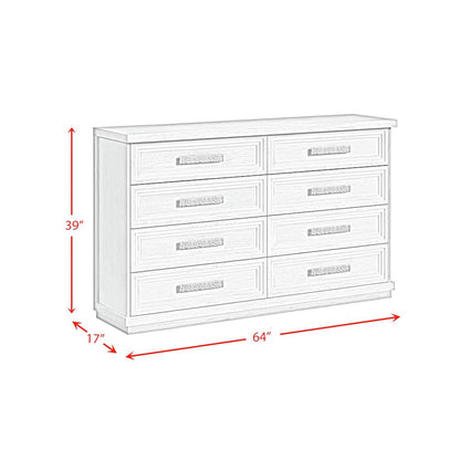 Rhiannon 8-Drawer Dresser in Antique White