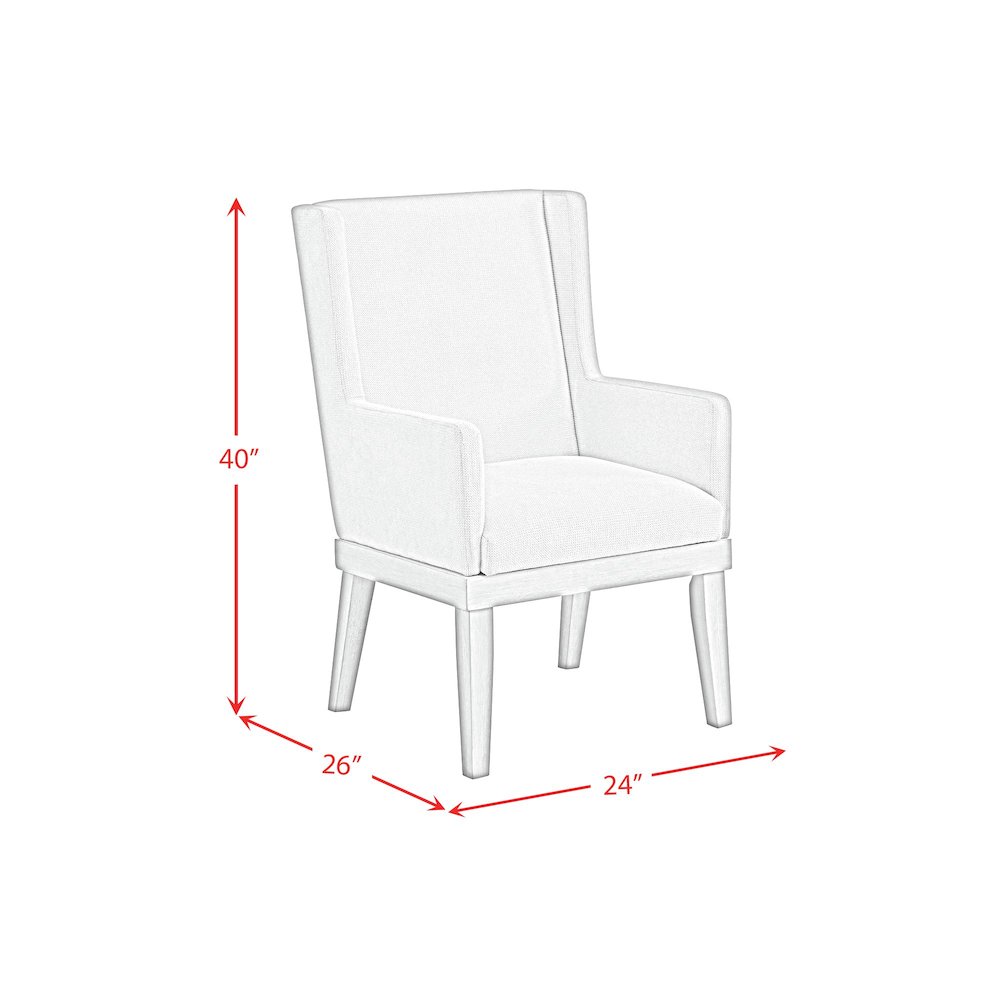 Rhiannon Dining Arm Chair in Antique White (2 Per Carton)