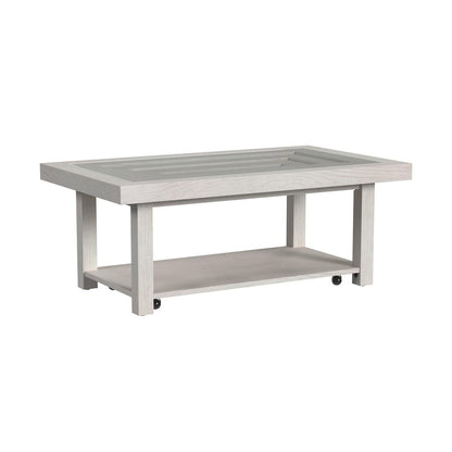 3PC Occasional Table Set in Antique White-Coffee Table, End Table & Sofa Table