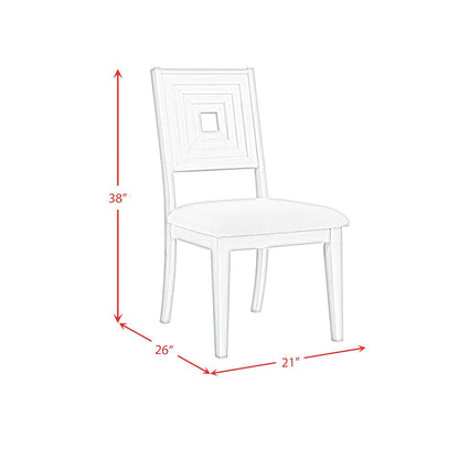 Rhiannon 5PC Standard Height Dining Set in Antique White-Table and Four Chairs