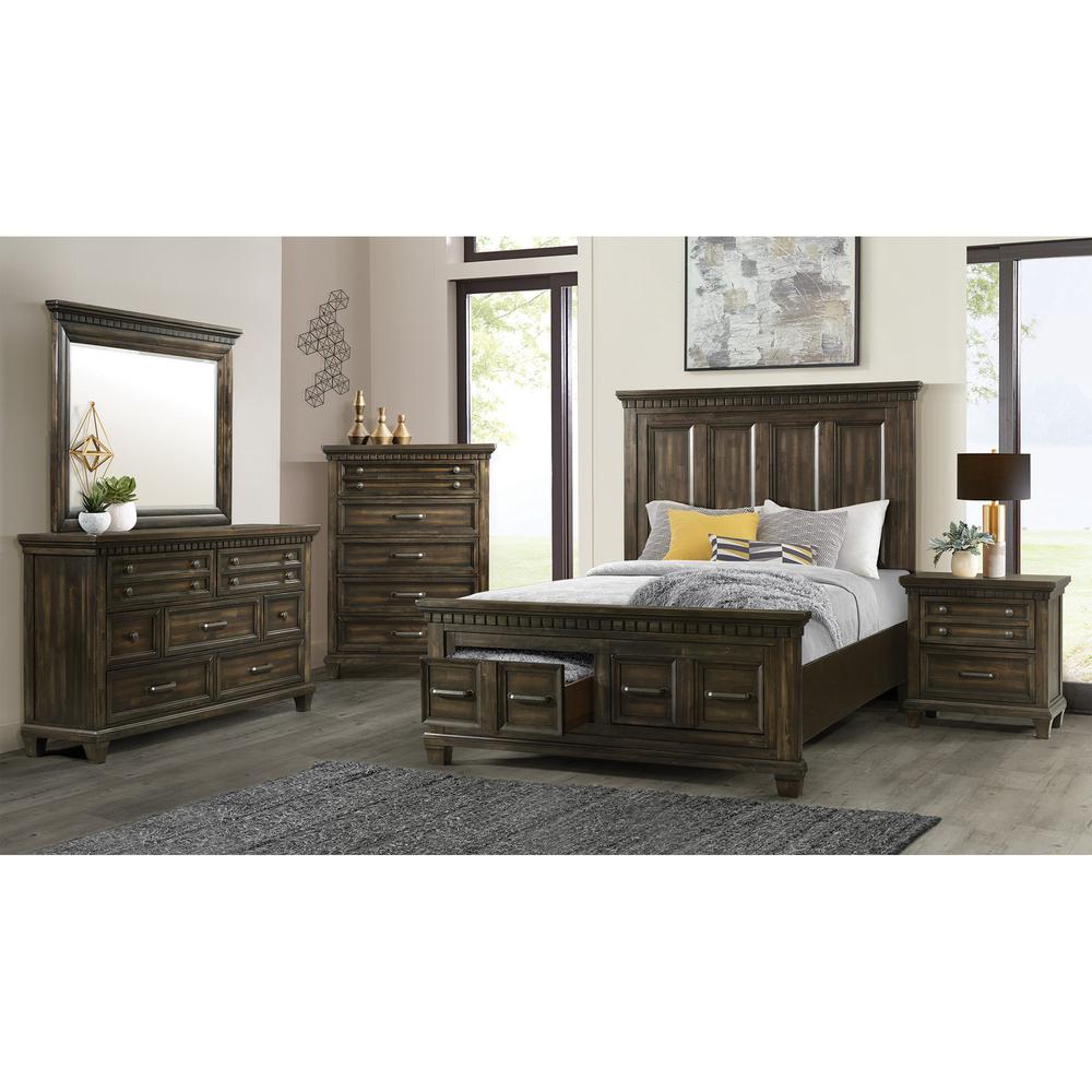 Windom King Storage 3PC Bedroom Set in Charcoal