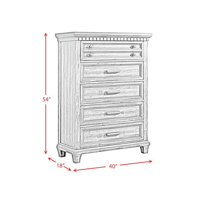 Windom King Storage 5PC Bedroom Set in Charcoal
