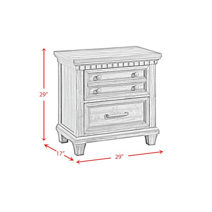 Windom King Storage 3PC Bedroom Set in Antique White