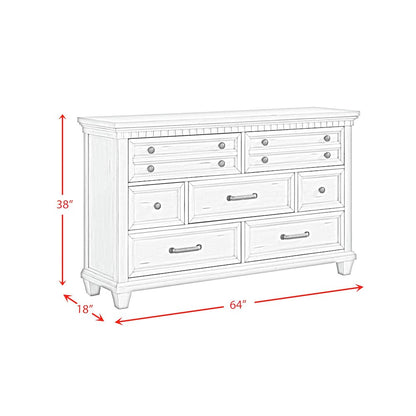 Windom King Storage 4PC Bedroom Set in Antique White