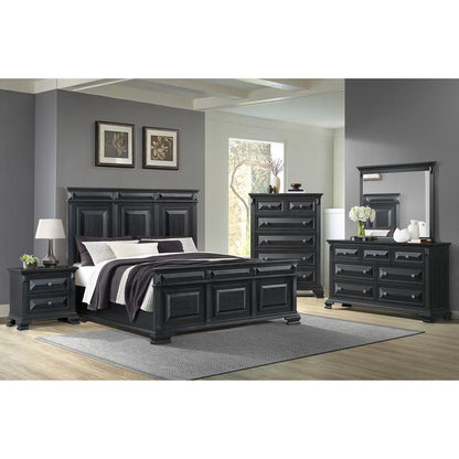 Sumner King Panel 5PC Bedroom Set in Black