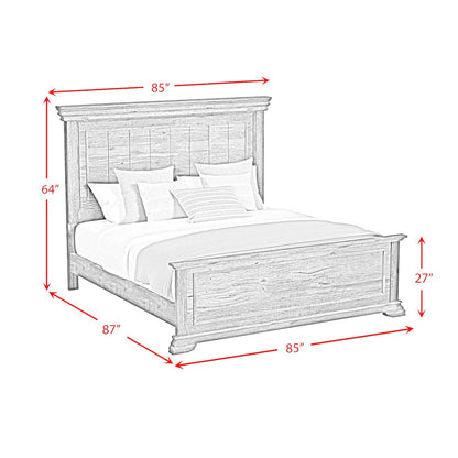 Hyde King 3PC Bedroom Set in Charcoal