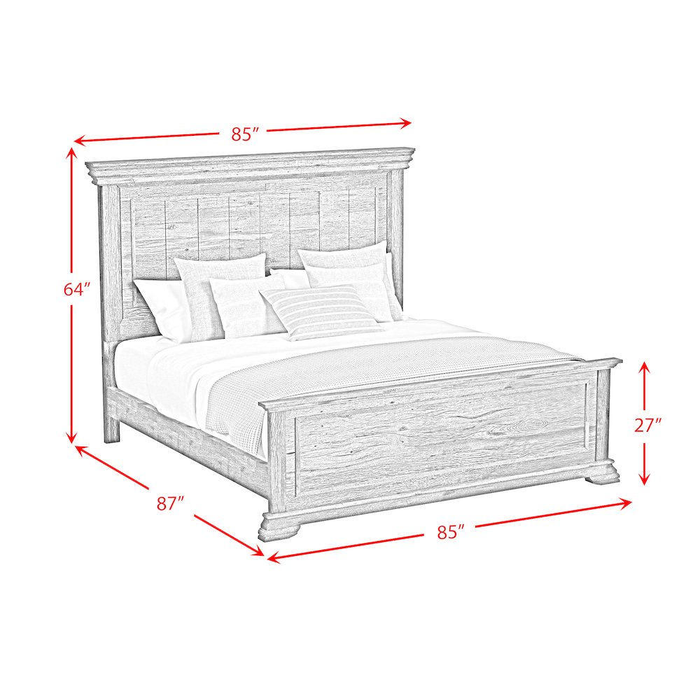 Hyde King 4PC Bedroom Set in Charcoal