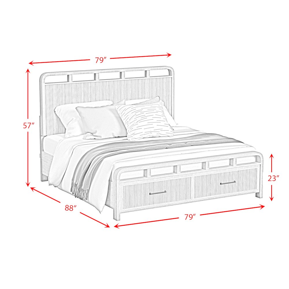 Woodridge King Storage 3PC Bedroom Set in Natural