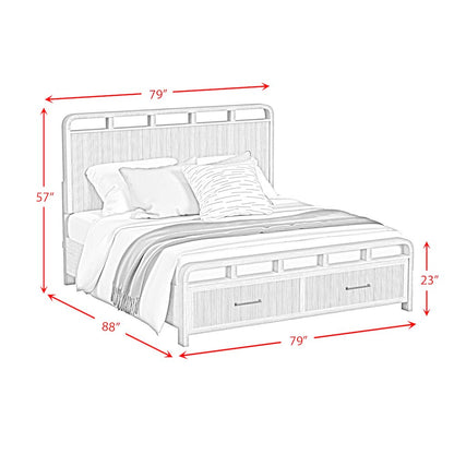 Woodridge King Storage 5PC Bedroom Set in Natural