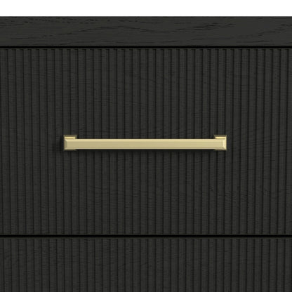 Woodridge Twin Storage 3PC Bedroom Set in Black with Grain