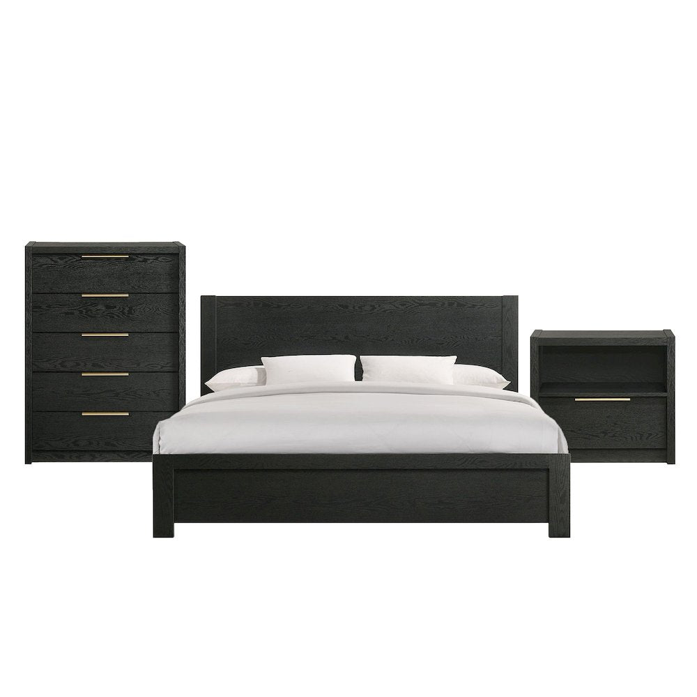 Ardmore Bend King 3PC Bedroom Set in Black