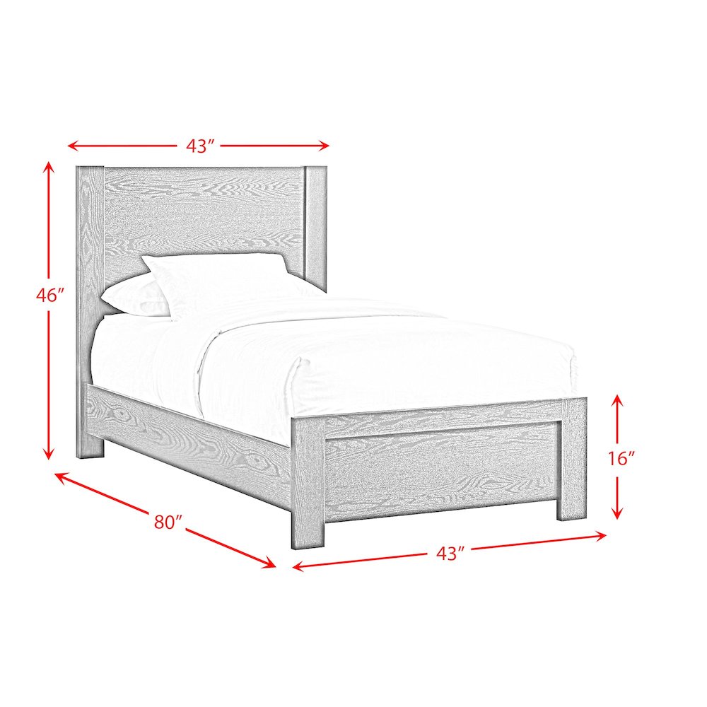 Ardmore Bend Twin 3PC Bedroom Set in Black