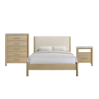 Joanna Queen 3PC Bedroom Set in Natural