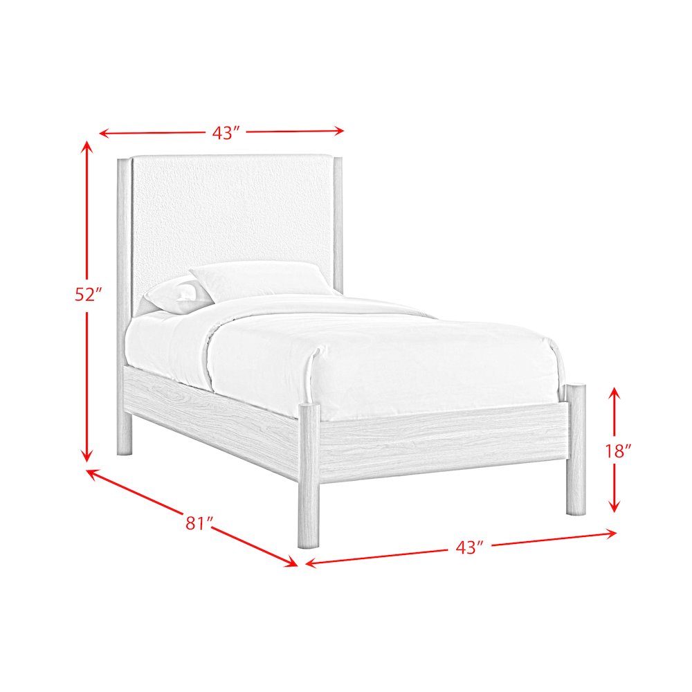 Joanna Twin Bed in Natural