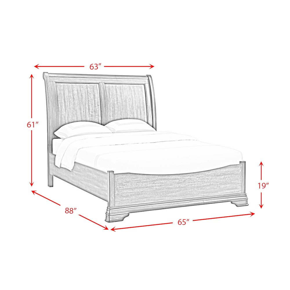 Stark Queen 5PC Bedroom Set in Cherry