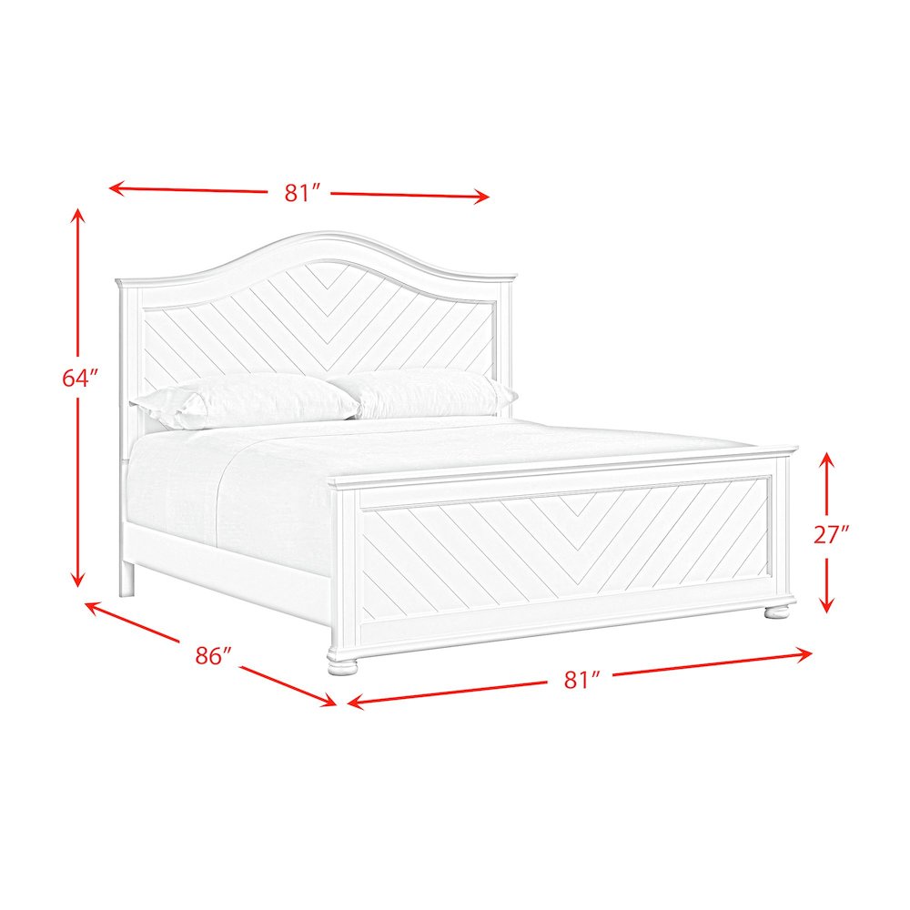 Conaughey King 4PC Bedroom Set in White
