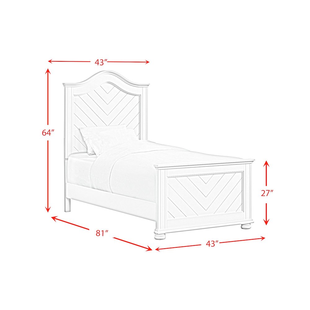 Conaughey Twin 3PC Bedroom Set in White