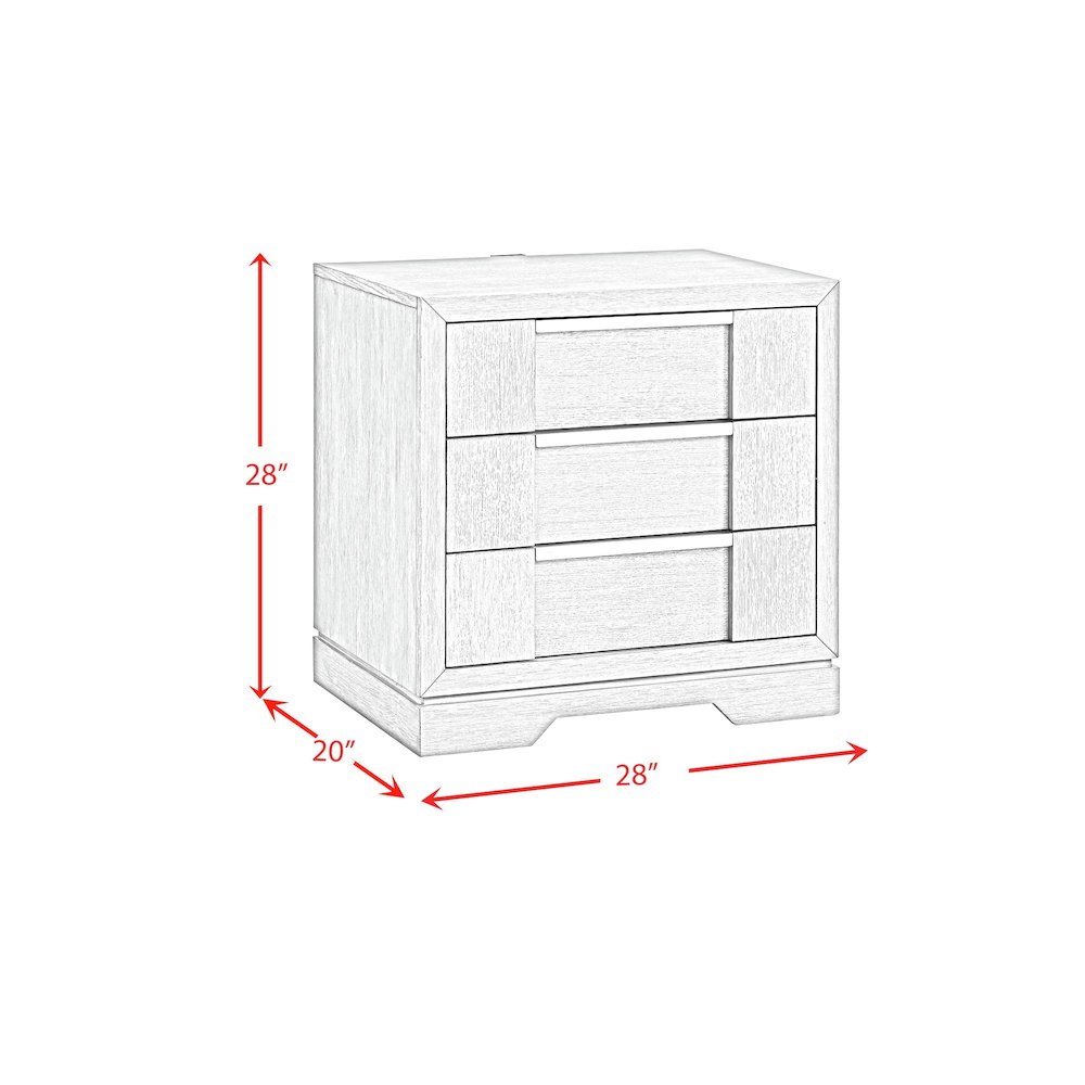 Argo King 3PC Bedroom Set in Grey