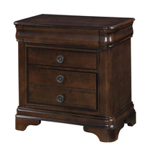 Elegant Wooden Nightstand with Drawer in Cherry Finish, Dark Wood Design