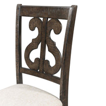Brown Wooden Swirl Back Side Chairs for Kitchen and Dining Rooms