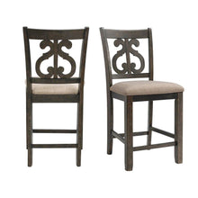 Swirl Back Wooden Dining Chairs for Kitchen and Dining in Brown Finish