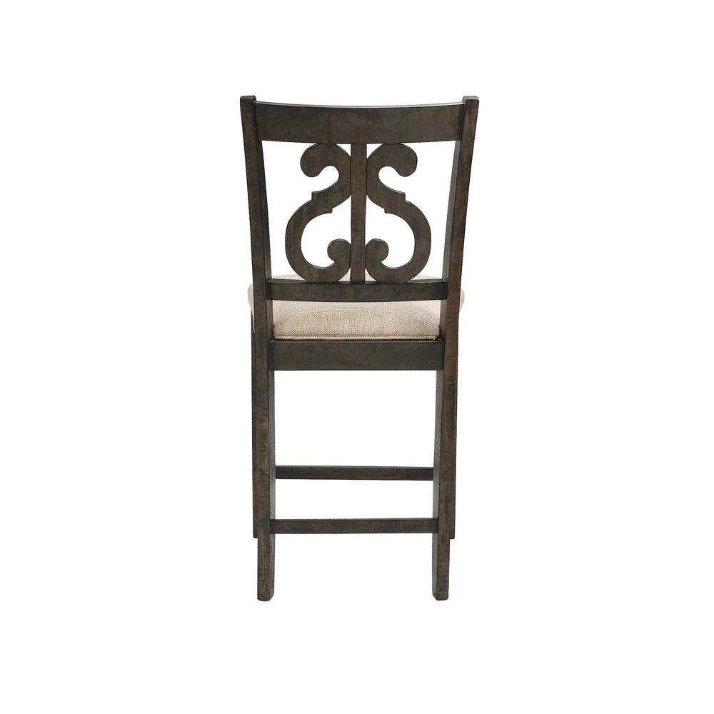 Swirl Back Wooden Dining Chairs for Kitchen and Dining in Brown Finish