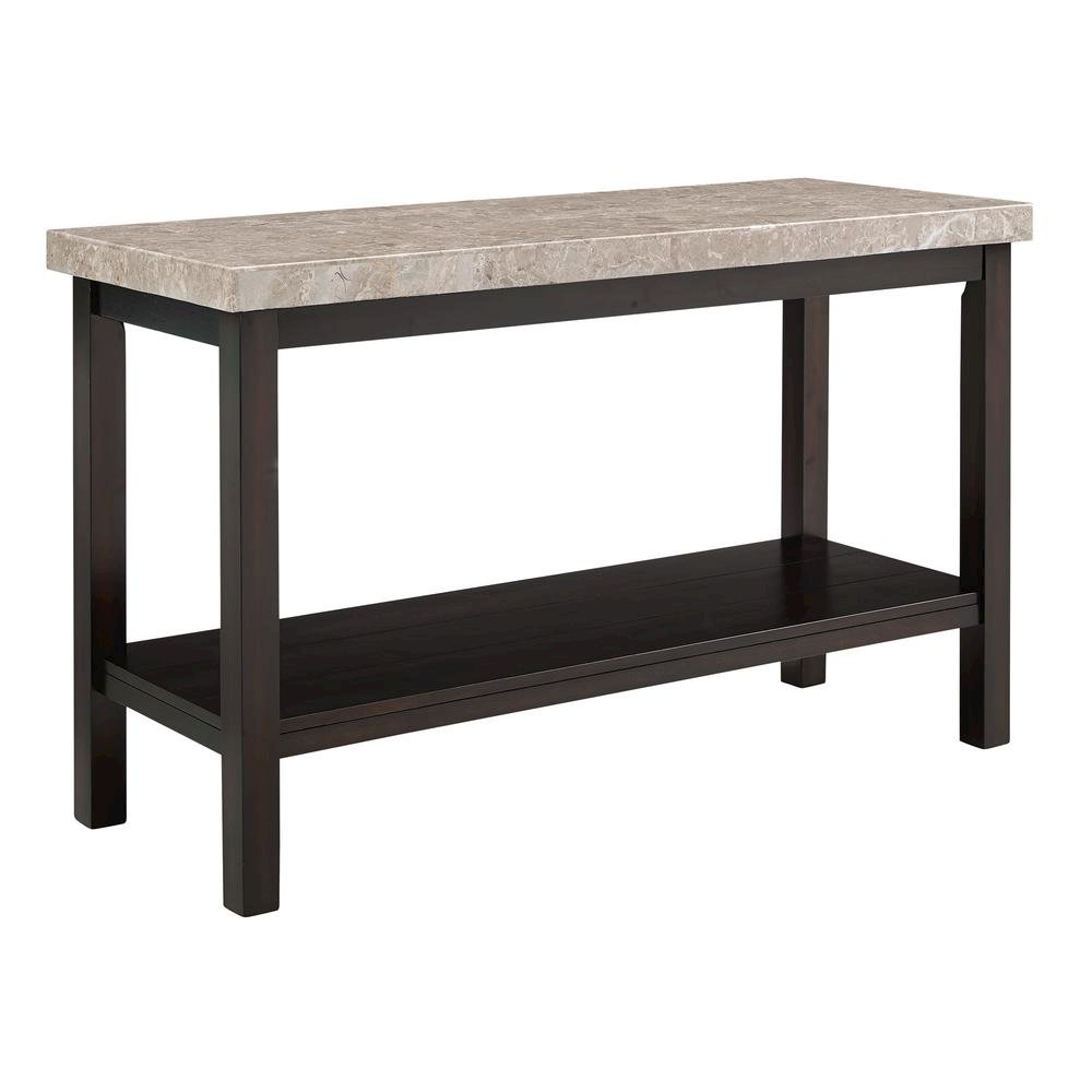 Elegant Console Table with Marble Top for Living Room and Entryway