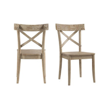 Beach-Tone Acacia Wooden X-Back Chair Set