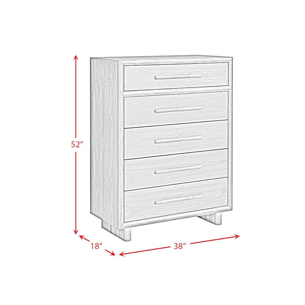 Perth  Queen UPH 3PC Bedroom Set with Boucle Beige and LED in Brown
