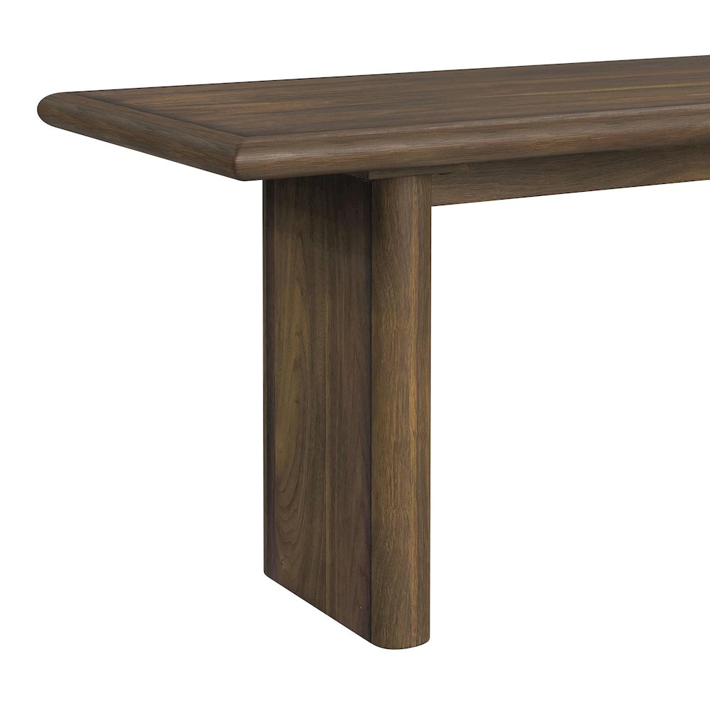 Perth 6PC Standard Height Dining Set in Brown-Table, Four Fabric Chairs & Bench