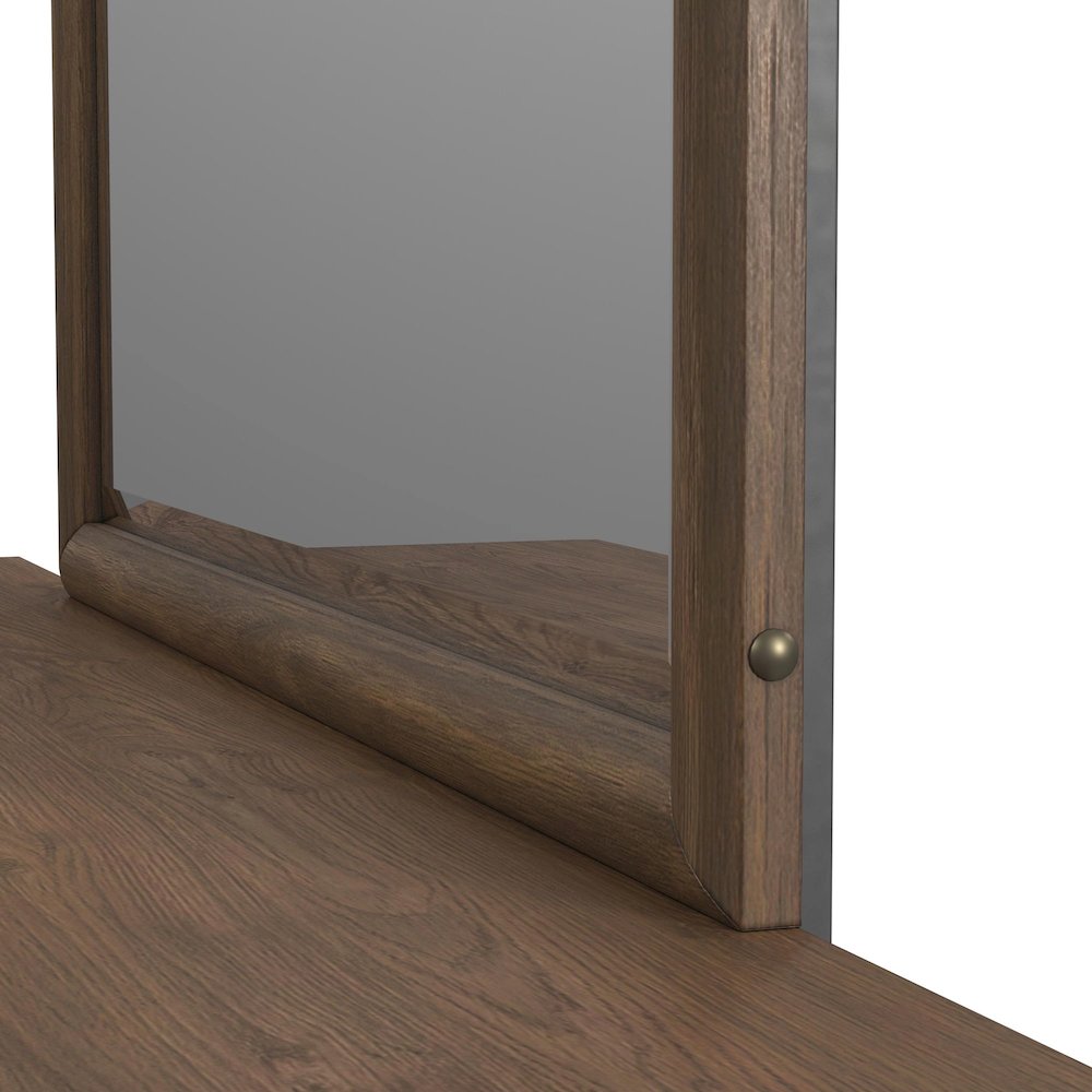 Perth King UPH 5PC Bedroom Set with Boucle Beige and LED in Brown