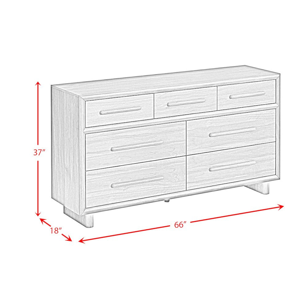 Perth Dresser with LED in Brown
