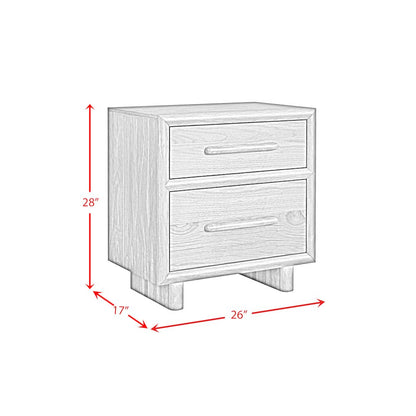 Perth  Queen UPH 3PC Bedroom Set with Boucle Beige and LED in Brown