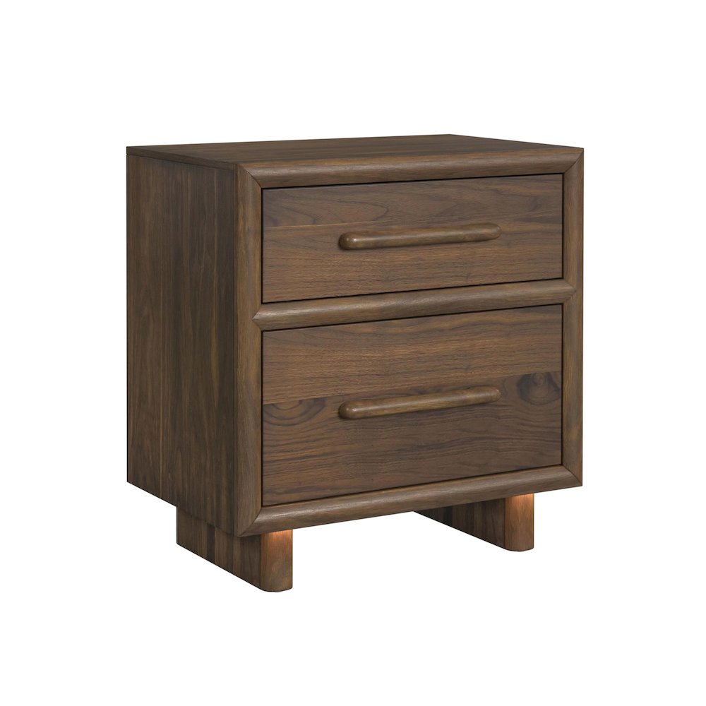 Perth King UPH 5PC Bedroom Set with Boucle Beige and LED in Brown