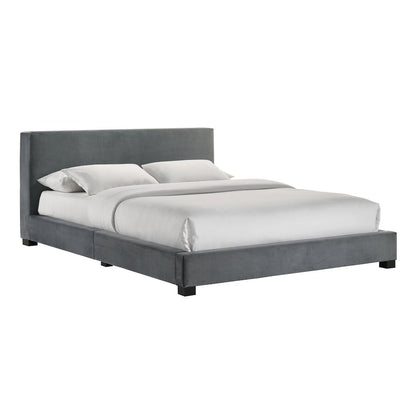 Brookhaven Full UPH Bed in Grey Velvet