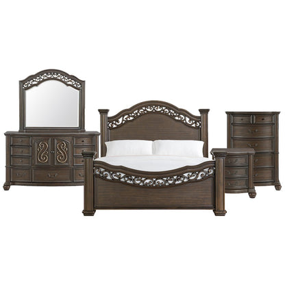 Brunswick King Panel 5PC Bedroom Set in Mahogany