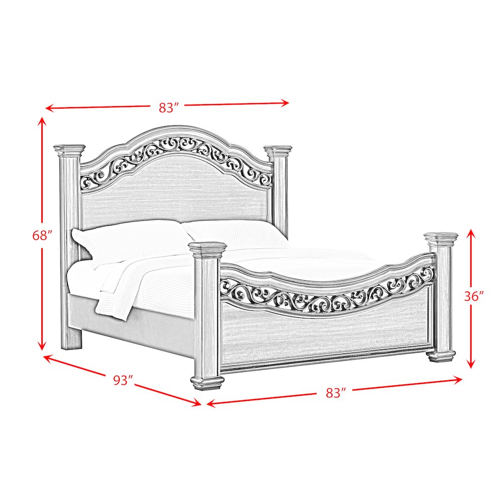 Brunswick King Panel 5PC Bedroom Set in Mahogany