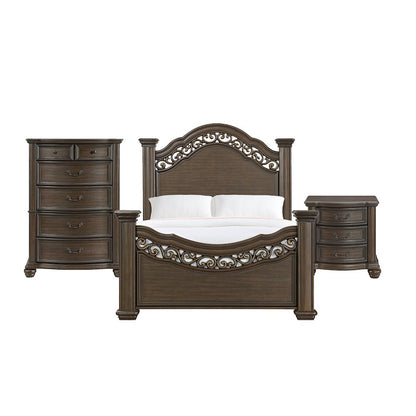 Brunswick Queen Panel 3PC Bedroom Set in Mahogany