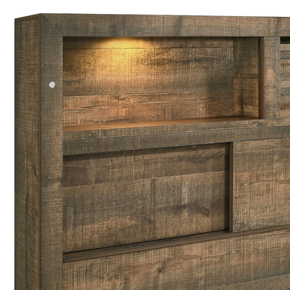 Beckett Full Bookcase Panel 3PC Bedroom Set with Bluetooth