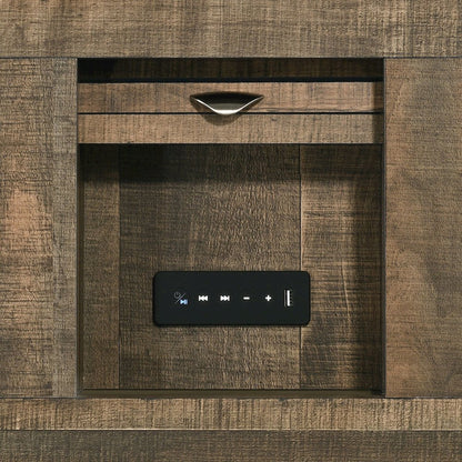 Beckett Full Bookcase Panel 3PC Bedroom Set with Bluetooth