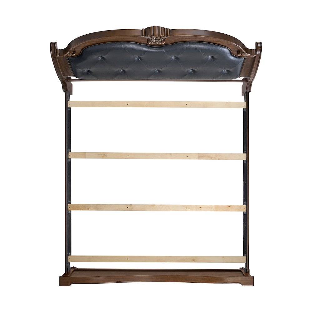 Concerto King UPH Bed with Black PU in Brown