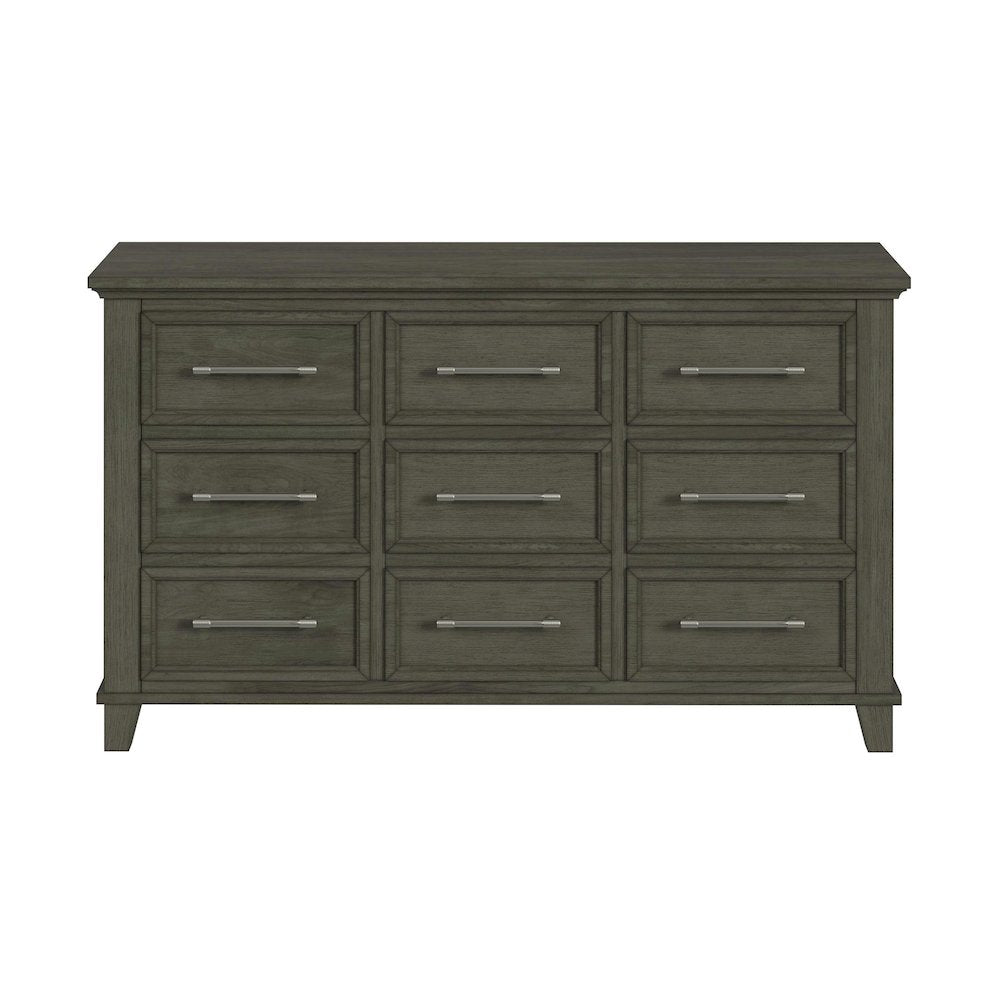 Henrik 9-Drawer Dresser in Grey