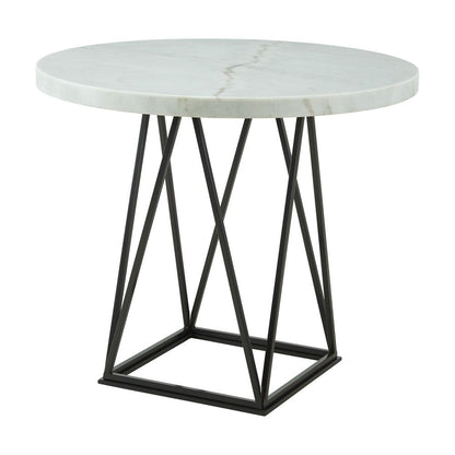 White Marble Top Counter Height Dining Table