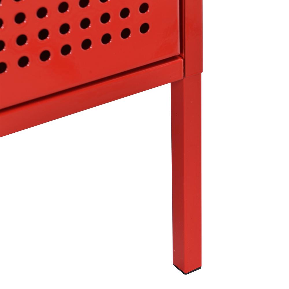 Gemma Nightstand with USB Port in Red