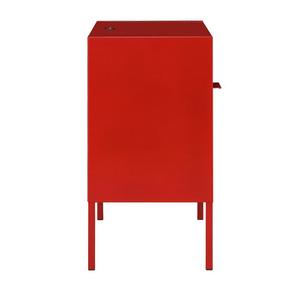 Gemma Nightstand with USB Port in Red