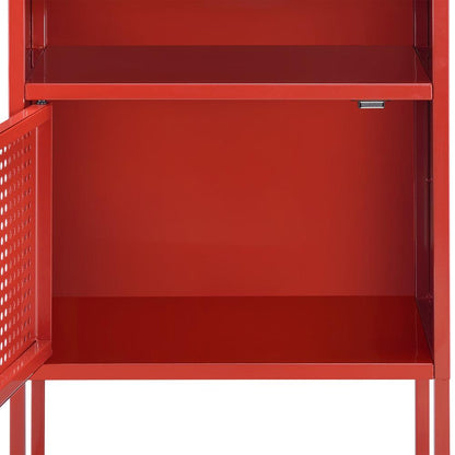 Gemma Nightstand with USB Port in Red