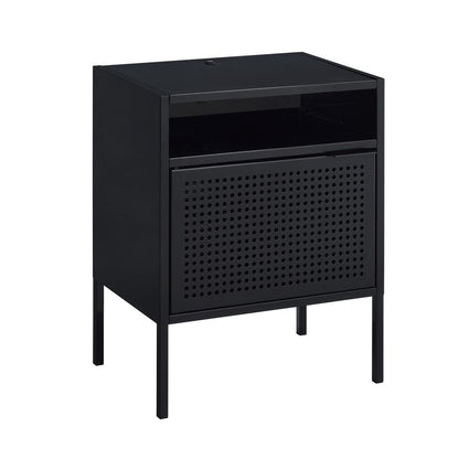 Gemma Nightstand with USB Port in Black