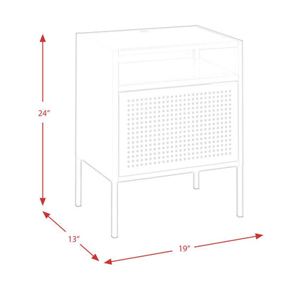Gemma Nightstand with USB Port in Black